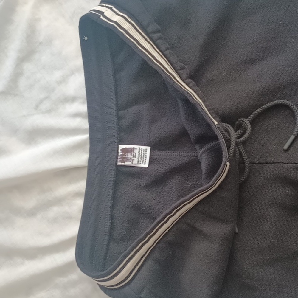 Victoria's Secret Pink- Flare Sweatpants L XL XXL Black Split Hem P Logo Bootcut - Picture 8 of 8